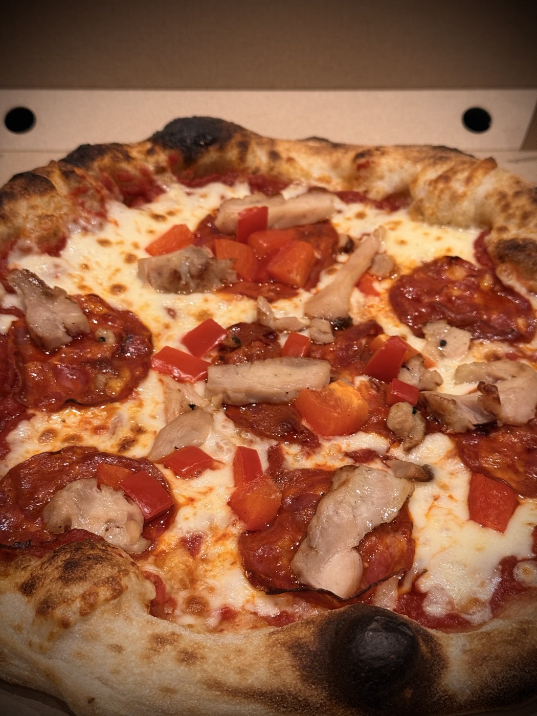 La Poulet Chorizo, pizza artisanale La Casa Nonna